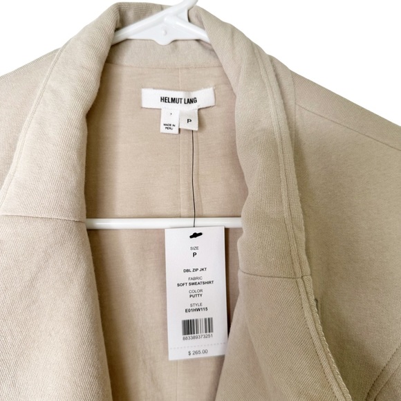NWT Helmut Lang Double Zip Draped Tan Jacket P/XS - Picture 11 of 16